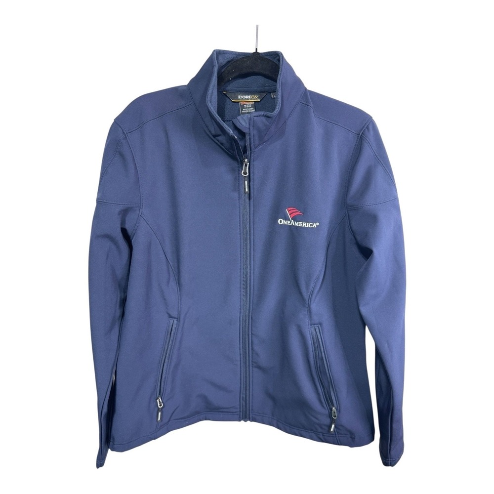 Core 365 By North‎ End One America Softshell Jacket Navy Fleece Lined Women's L